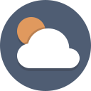 Image of moon/sun partially behind cloud
